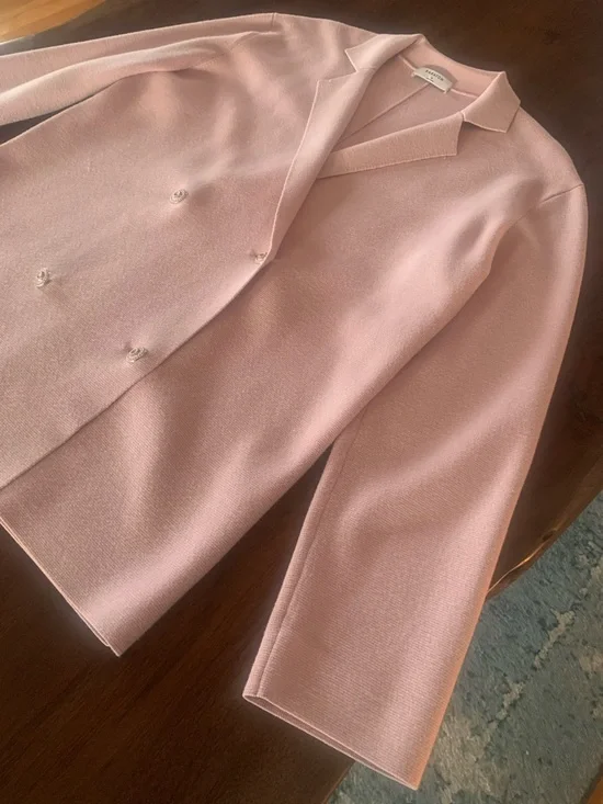 Babaton Double-Breasted Light Pink Women's Cardigan/Blazer, Sz M - Picture 4 of 12